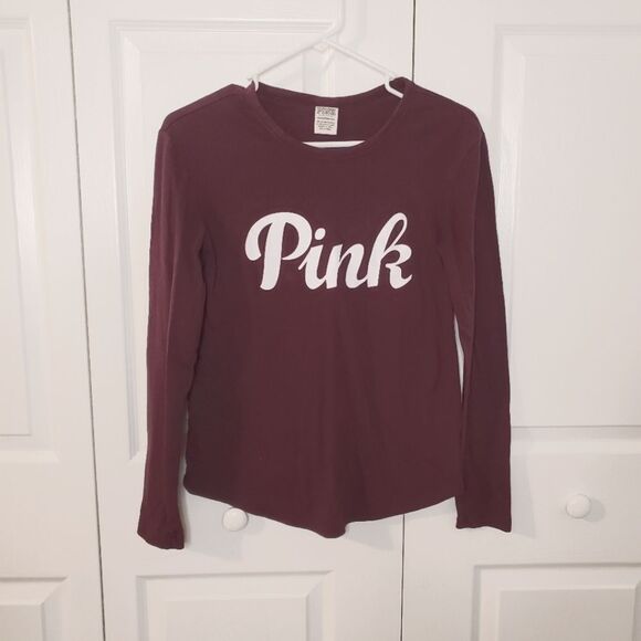 PINK VICTORIA'S SECRET Long Sleeve Purple Crew Neck Shirt Size XS - Picture 4 of 4